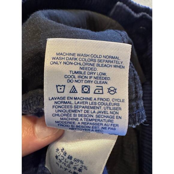 Lands' End Navy Blue Corduroy Straight Leg Mid Rise Women's Pants Jeans Sz 8 - Picture 5 of 13